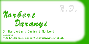 norbert daranyi business card