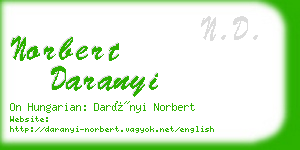 norbert daranyi business card